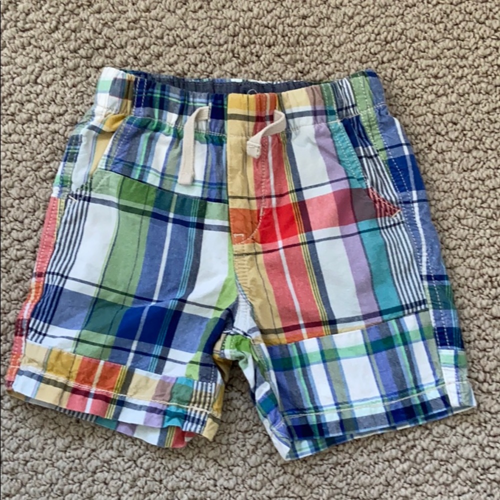 Like New Gap Pull-on Madras Plaid Cotton Shorts